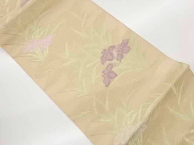 JAPANESE FUKURO OBI FOR SUMMER / WOVEN IRIS